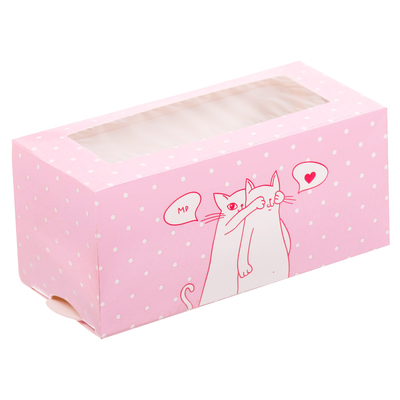 Коробочка д/макарун Мяу 12*5,5*5,5 см 3170782